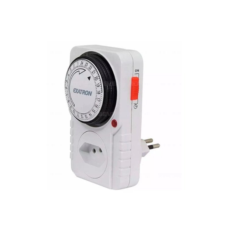 TIMER PROGRAMÁVEL ANALOGICO BIVOLT AUTOMATICO BRANCO EXATRON