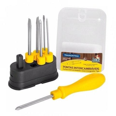 Jogo de Chaves 6 Peças Intercambiáveis Tramontina