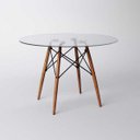 Ver imagem 3 de Conjunto de Mesa de Jantar Eames Eiffel Redonda 90cm Tampo de Vidro com 4 Cadeiras Brancas