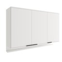 Ver imagem 1 de Armário Aéreo de Cozinha Miami 1200mm 3 Portas C Porta Temperos Carraro Branco