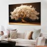 Quadro Decorativo Floral Pintura Arvore Alegria, Tela em Canvas na Horizontal - 2