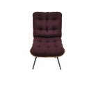 Ver imagem 2 de Poltrona Costela Suede Bordô