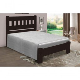 Cama Queen Size Marrocos de Madeira Maciça Angelim Pedra Tauari Tabaco - 1