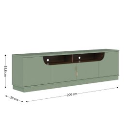 Rack Bancada Santorini Hortelã/amêndoa para Tv até 75” - Colibri - 5