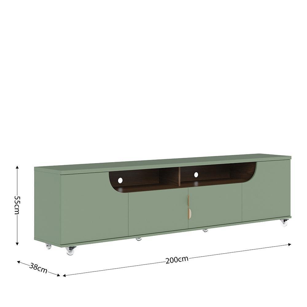 Rack Bancada Santorini Hortelã/amêndoa para Tv até 75” - Colibri - 7