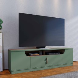 Rack Bancada Santorini Hortelã/amêndoa para Tv até 75” - Colibri - 4