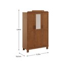 Ver imagem 3 de Guarda-Roupa 3 Portas com Espelho sem Aplique Estrutura em Madeira Cobre Marrom/Castanho