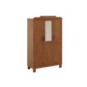 Ver imagem 2 de Guarda-Roupa 3 Portas com Espelho sem Aplique Estrutura em Madeira Cobre Marrom/Castanho