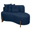 Ver imagem 2 de Sofá Orgânico Namoradeira 2 Lugares Feijão Thor 180cm Bouclê:azul Marinho