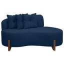 Ver imagem 1 de Sofá Orgânico Namoradeira 2 Lugares Feijão Thor 180cm Bouclê:azul Marinho