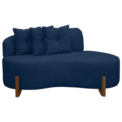 Sofá Orgânico Namoradeira 2 Lugares Feijão Thor 180cm Bouclê:azul Marinho