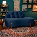 Ver imagem 7 de Sofá Orgânico Namoradeira 2 Lugares Feijão Thor 180cm Bouclê:azul Marinho