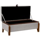 Ver imagem 2 de Baú Organizador Puff Bali 160 Cm Bouclé para Quarto e Sala:cinza Claro