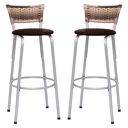 Ver imagem 1 de Kit 2 Banqueta Bistro para Cozinha Junco Cappuccino Àrea Gourmet Balcão Bancada bares Churrasqueira