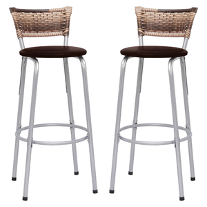 Kit 2 Banqueta Bistro para Cozinha Junco Cappuccino Àrea Gourmet Balcão Bancada bares Churrasqueira