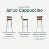 Kit 2 Banqueta Bistro para Cozinha Junco Cappuccino Àrea Gourmet Balcão Bancada bares Churrasqueira - 3
