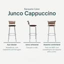 Ver imagem 3 de Kit 2 Banqueta Bistro para Cozinha Junco Cappuccino Àrea Gourmet Balcão Bancada bares Churrasqueira