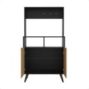 Ver imagem 3 de Cantinho do Café com 2 Portas - Aparador Buffet Multiuso:preto/freijo