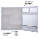 Ver imagem 4 de Armário Banheiro Espelheira Sobrepor e Embutir Branco | 30,1x9,4x35,3cm | 01 Porta | Astra