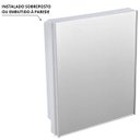 Ver imagem 5 de Armário Banheiro Espelheira Sobrepor e Embutir Branco | 30,1x9,4x35,3cm | 01 Porta | Astra