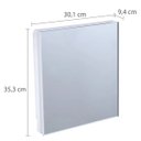 Ver imagem 2 de Armário Banheiro Espelheira Sobrepor e Embutir Branco | 30,1x9,4x35,3cm | 01 Porta | Astra