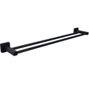 Ver imagem 1 de Porta Toalha Banheiro Duplo Quadrado Preto Inox Zamak 60cm Black