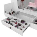 Ver imagem 7 de Penteadeira Suspensa Com Espelho Vip Branco/Pink - Colibri
