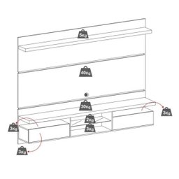 Home Supenso Livin 2.2 para TV até 60 Polegadas Hb Móveis - 7