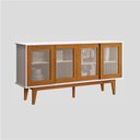 Ver imagem 5 de Buffet Sevilha Noah 4 Portas MDF MDP Branco Nature Casah