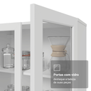 Ver imagem 7 de Cristaleira 70 cm 2 Portas de Vidro com Pés Cônicos Branco Vik Madesa