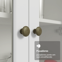 Ver imagem 6 de Cristaleira 70 cm 2 Portas de Vidro com Pés Cônicos Branco Vik Madesa