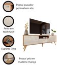 Ver imagem 4 de Rack para Tv até 70 Polegadas 2 Portas e 1 Gaveta Sevilla 1,83m Jequitibá/off White Perolizado