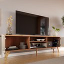 Ver imagem 3 de Rack para Tv até 70 Polegadas 2 Portas e 1 Gaveta Sevilla 1,83m Jequitibá/off White Perolizado