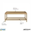 Ver imagem 3 de Mesa de Centro Retangular c/ Prateleira 93cm Pés em Madeira Oslo Hanover - Artesano