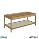 Ver imagem 5 de Mesa de Centro Retangular c/ Prateleira 93cm Pés em Madeira Oslo Hanover - Artesano