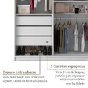 Ver mais imagens de Closet Casal Duplo 100% MDF BP 140x140cm 06 Gavetas Sion Branco