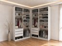 Ver imagem 1 de Closet Casal Duplo 100% MDF BP 140x140cm 06 Gavetas Sion Branco