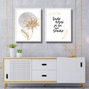 Ver imagem 1 de Kit 2 Quadros Minimalistas Tudo Aqui Já Foi Um Sonho 33x24cm:moldura Branca