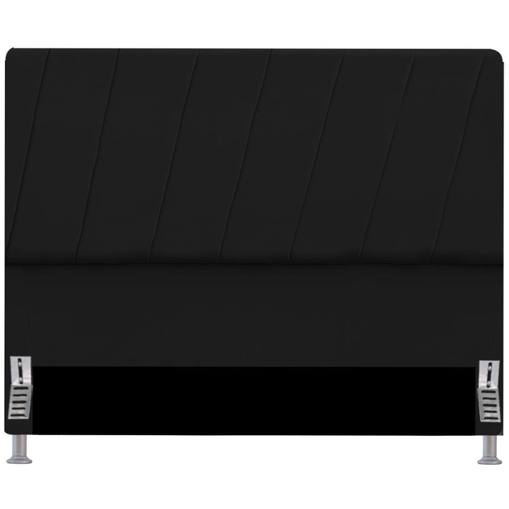 Cabeceira de Cama Box Casal Padrão 2 Corpos Estofada 1.40 Cm Iza Nanda Decor:Suede Preto Menor preço em Cabeceira de Cama Box Casal Padrão 2 Corpos Estofada 1.40 Cm Iza Nanda Decor:Suede Preto