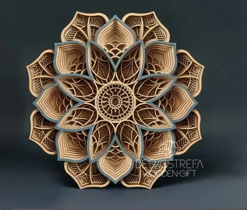 Mandala flor em camadas mdf MD015 29cm