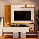 Ver imagem 1 de Painel Para Tv Ate 65 Polegadas Kiara Casa 812 Nature Off White