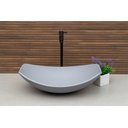 Ver imagem 3 de Cuba Pia de Vidro para Banheiros e Lavabos Chanfrada 47cm:cinza