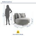 Ver imagem 4 de Poltrona Redonda Decorativa com 6 Almofadas 150cm Soho Confort