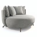 Ver imagem 3 de Poltrona Redonda Decorativa com 6 Almofadas 150cm Soho Confort