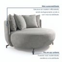 Ver imagem 5 de Poltrona Redonda Decorativa 2 Lugares com Almofadas 150cm Soho