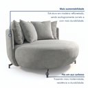 Ver mais imagens de Poltrona Redonda Decorativa com 6 Almofadas 150cm Soho Confort