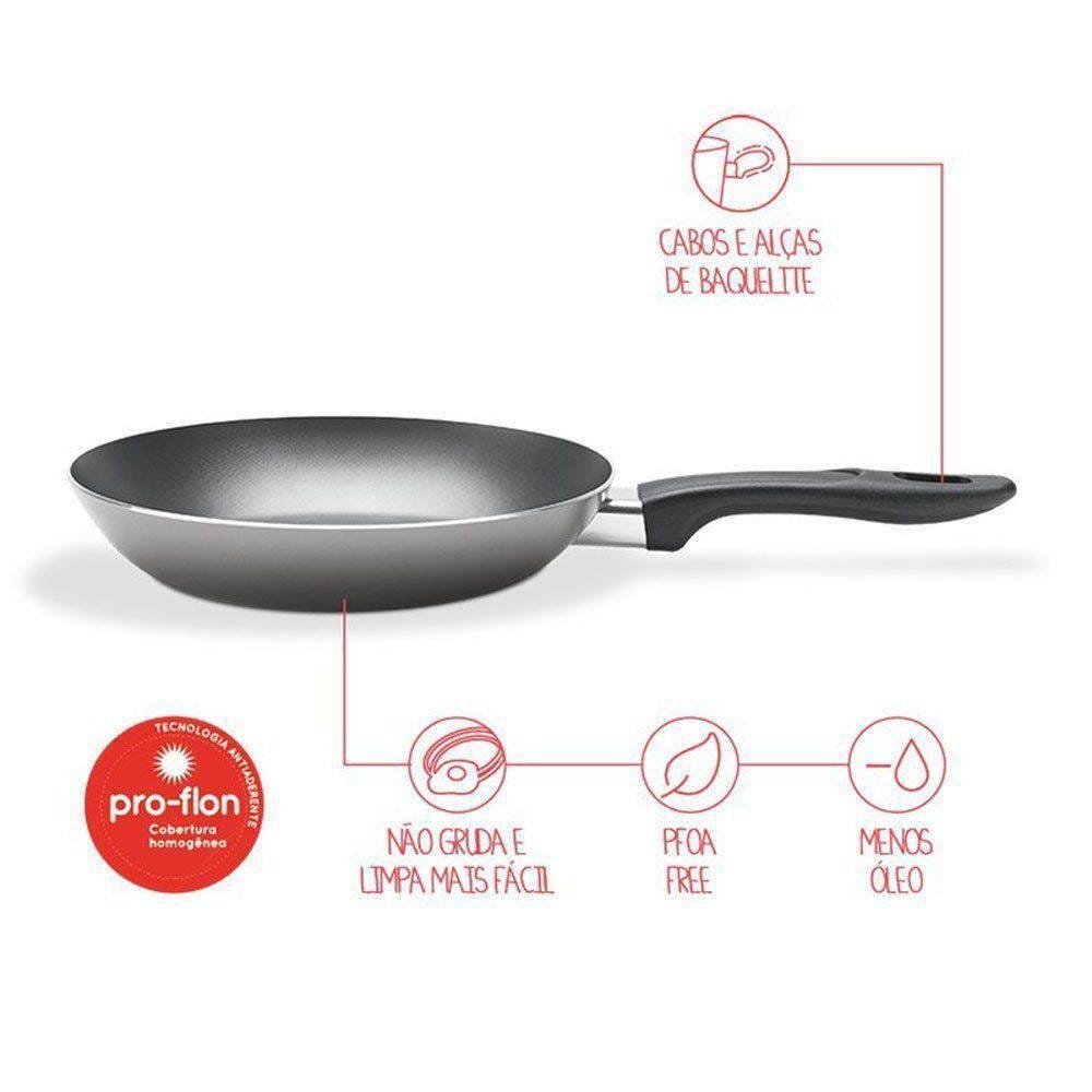 Frigideira Chilli 26cm Prata Brinox - 2