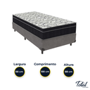 Ver imagem 3 de Cama Box Solteiro Cinza e Colchão Airtech 150 D45 Ortobom