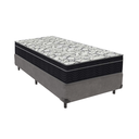 Ver imagem 1 de Cama Box Solteiro Cinza e Colchão Airtech 150 D45 Ortobom