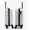 Ver imagem 4 de Mala Bordo 10kg Viagem Aviao ABS Anac Rigida Cadeado Embutido Anti Furto 4 Rodas 360 Graus Branca